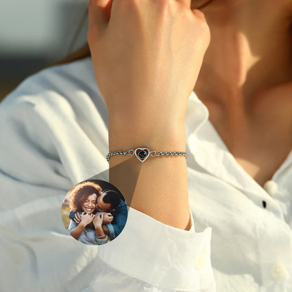 Personalized Photo Proyection Bracelet For Women Men Couple Gift  To Bond Love Jewelry