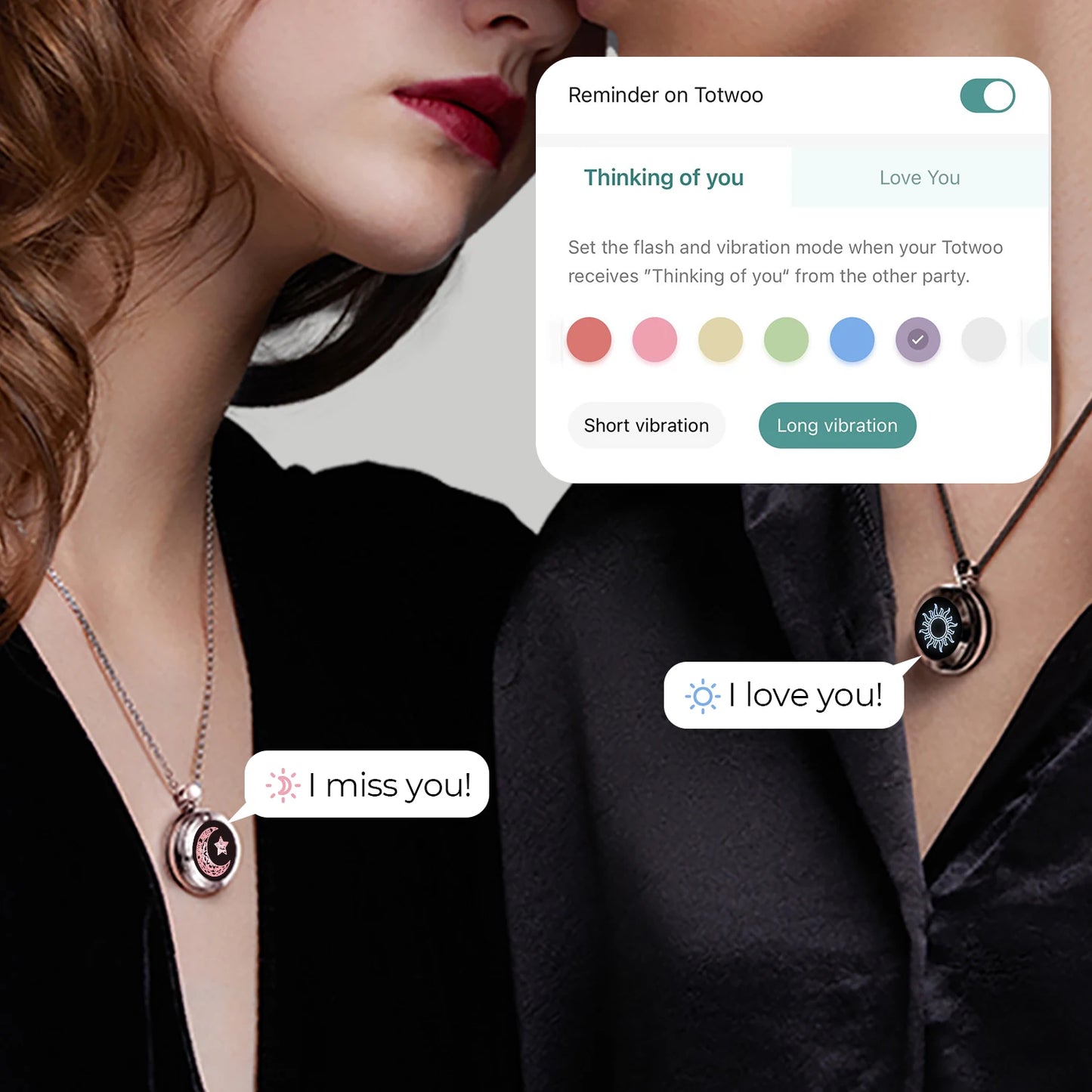 ToBondLove™ Long Distance Touch-kettingen | Totwoo Couple Smart Jewellery