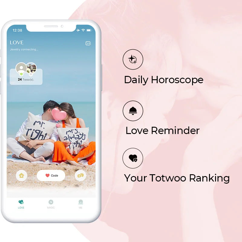 ToBondLove™ Long Distance Touch-kettingen | Totwoo Couple Smart Jewellery